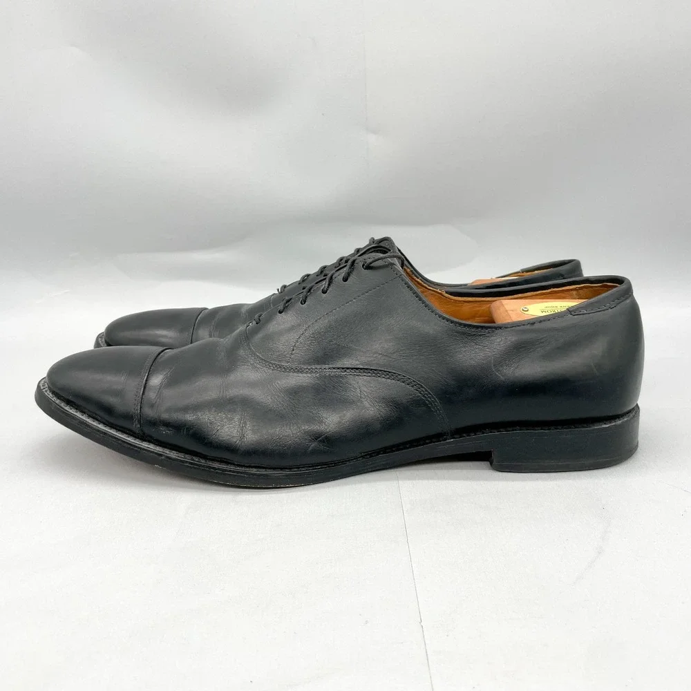 Allen Edmonds Mens 14 Park Avenue Cap Toe Oxford Black Leather Dress Shoes Derby